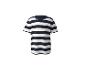 Blauw-wit gestreept T-shirt met korte mouwen