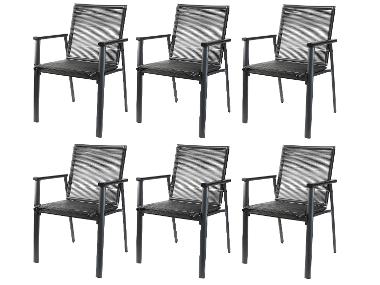 Lot de 6 chaises de jardin en aluminium LIVARNO home