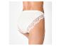 Culotte femme crème avec empiècements en dentelle, vue arrière.