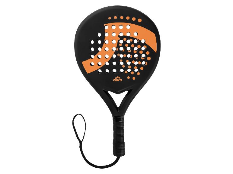 Raquette de padel Crivit noire et orange.