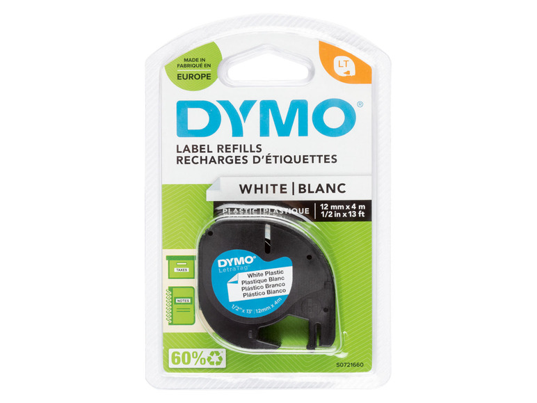 Ga naar volledige schermweergave: Dymo Etiketten voor labelprinter LetraTag LT-100H, 12 mm x 4 m - afbeelding 2