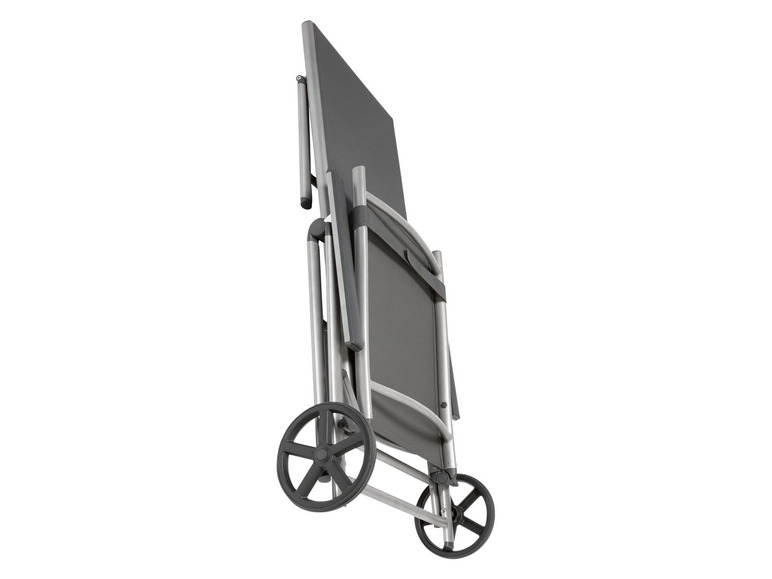 Aller en mode plein écran LIVARNO home Chaise longue en aluminium »Houston«, pliable, roues - Photo 6