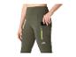 Khakikleurige dames sportlegging met zakken en telefoon