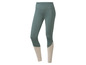 Groene leggings met beige details voor sporten.