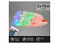 Kleurrijke LED-strips, dimbaar, met afstandsbediening en USB-voeding.