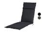 Coussin de salon noir avec dossier supplémentaire.
