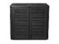 Armoire de jardin en plastique noir avec portes à lattes