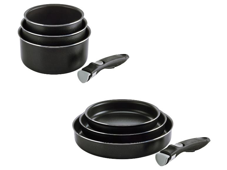 Just Perfecto Lot De 8 Casseroles Et Poêles Antiadhésives En Granit Noir