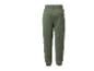 Pantalon de survêtement vert avec poche arrière et détails de couture.