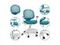 Turquoise bureaustoel met mesh rugleuning en verstelbare functies