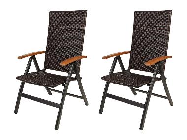 LIVARNO® Chaises de jardin pliables en aluminium, 2 pièces LIVARNO home Valencia
