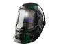 Casque de soudage Parkside noir et vert avec visière.