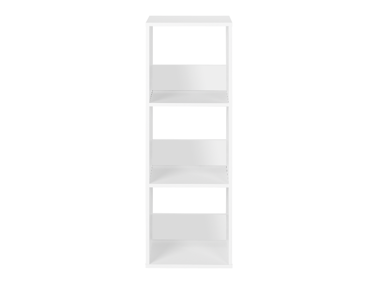 Étagère blanche à trois niveaux.