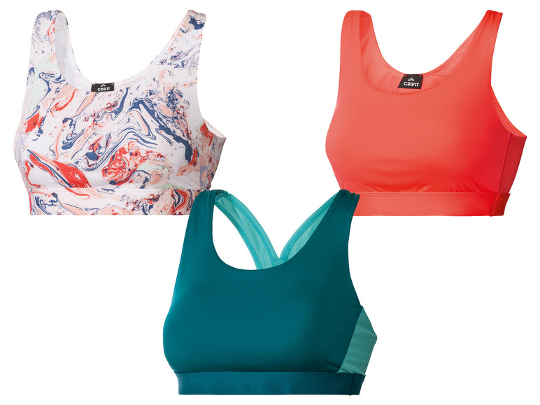 Aller en mode plein écran CRIVIT Soutien-gorge de sport lightweight, maintien léger - Photo 1