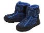 Bottes d'hiver pour enfants avec camouflage bleu et fermeture velcro.