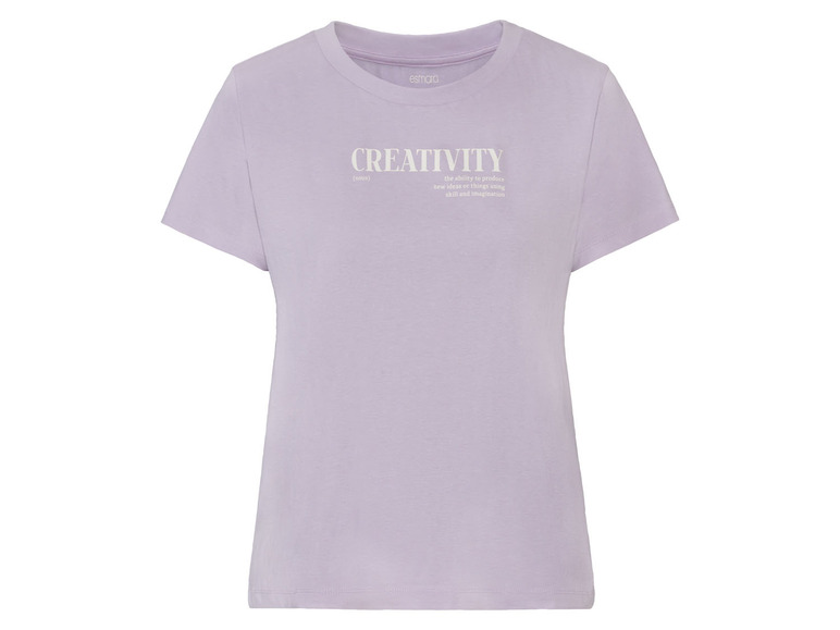 Aller en mode plein écran esmara® T-shirt pour femme, coupe décontractée, en pur coton - Photo 5
