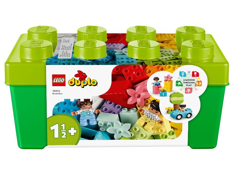 Boîte de briques LEGO DUPLO 10913 avec pièces colorées et figurines.