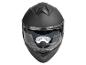 Casque de moto noir mat avec visière transparente et écran solaire interne