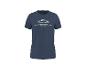 T-shirt bleu avec imprimé blanc