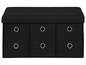 Banc de rangement noir avec six tiroirs