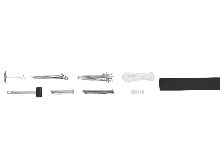 Haringen, touw en accessoires voor tent.