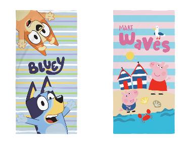 Serviette de plage « Bluey » / « Peppa Pig »