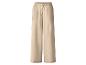 Beige wijde broek met elastische tailleband