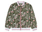 Blouson bomber vert avec imprimé floral tropical