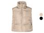 Gilet beige rembourré avec fermeture éclair.