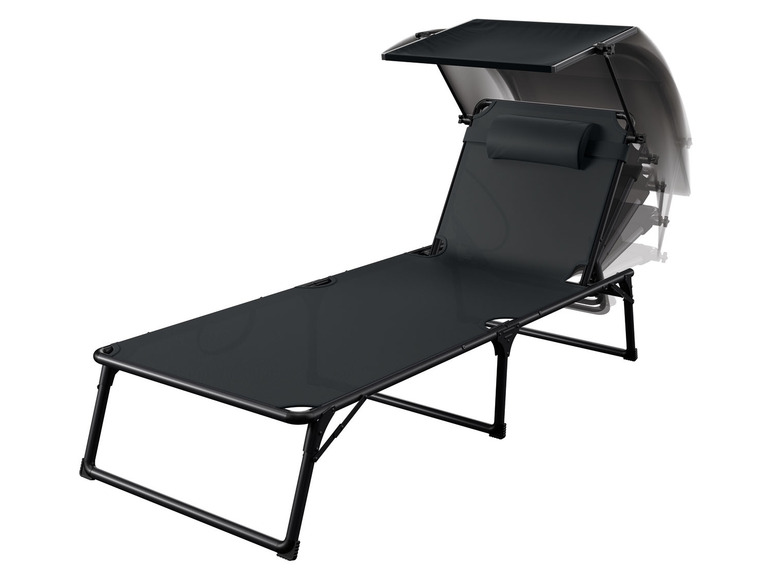 Aller en mode plein écran LIVARNO home Chaise longue en aluminium »Houston«, avec pare-soleil, pliable - Photo 5