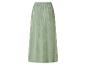 Longue jupe longue vert clair avec taille élastique et texture froissée