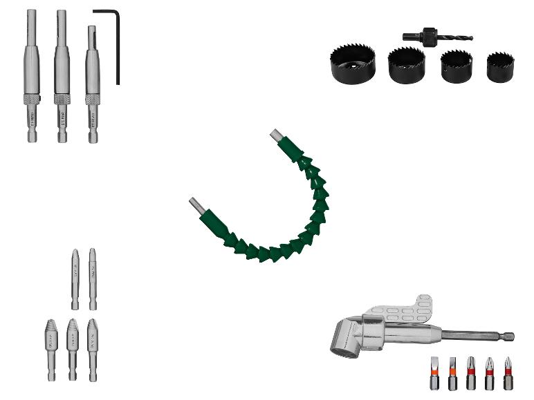 Boorbits, gatenzagen, bits en accessoires voor elektrische gereedschappen.