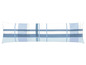 blauw geruit