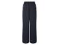 Pantalon large bleu foncé avec taille élastique.