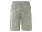 Shorts en lin beige à cordon de serrage.