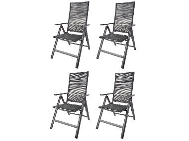 Lot de 4 chaises de jardin en aluminium LIVARNO home
