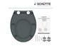 Toiletbril met softclose van Duroplast, inclusief montage-instructies.