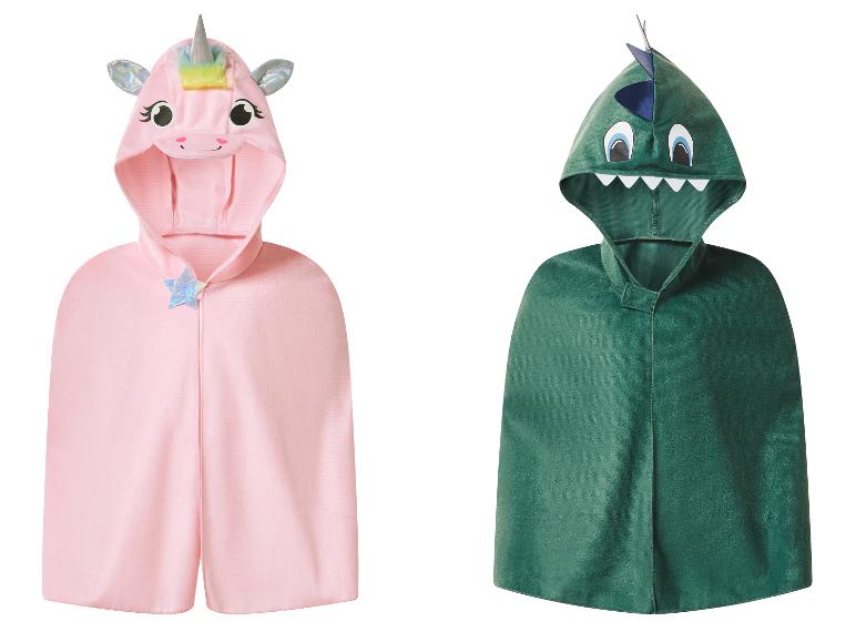 Roze eenhoorn en groene dinosaurus cape voor kinderen