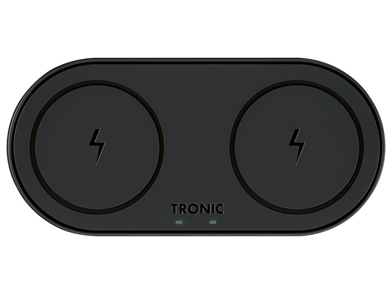 Draadloze oplader met twee laadzones van Tronic.