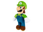 Luigi, une figurine en peluche de la série Super Mario.