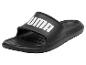 Zwarte badslipper met wit logo