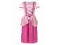 Robe de princesse rose pour enfants, avec manches courtes bouffantes et détail de rose