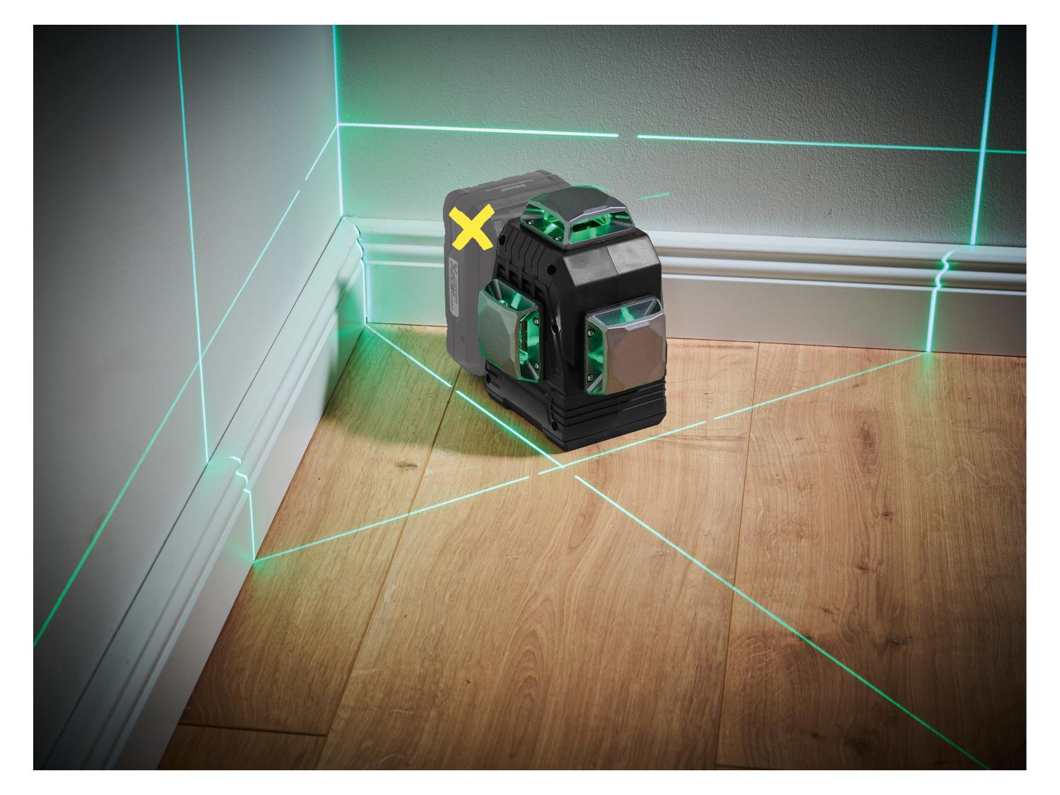 Niveau Laser à Croix Sans Fil Parkside Performance PKLLP 3360 A1 20 V Sans Batterie Ni Chargeur 2706843