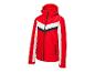 Rood-wit Crivit ski-jack met zwarte accenten en ritsen.