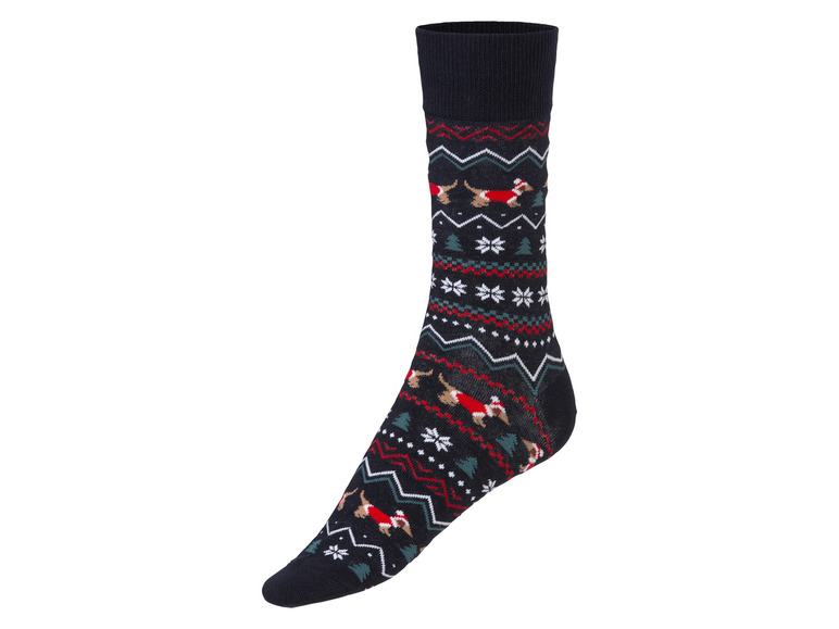 Ga naar volledige schermweergave: LIVERGY® Set van 3 paar kerstkousen van een katoenmix - afbeelding 6