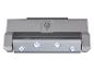 Zilveren lamp met bewegingssensor en vier LED-lampjes.