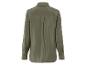 Een groene blouse met lange mouwen en knopen.