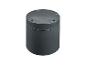 Pot de fleurs rond en plastique gris avec texte