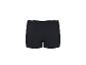 Zwarte boxershort met witte elastische tailleband, achteraanzicht.
