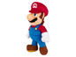 Une figurine en peluche de Mario avec sa tenue rouge caractéristique.